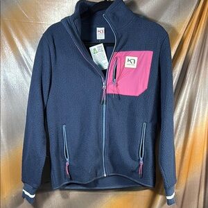 Kari Traa Dark Blue Fleece with Pink Pocket‎ S petit A1